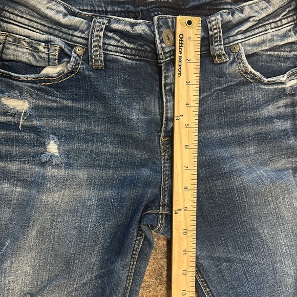 Silver Suki Skinny Jeans Distressed Stretch Mid Rise Womens Size 30 - Picture 15 of 15